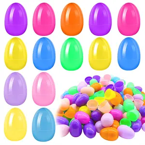 Easter Egg Fillable Plastic Eggs - 50 Pack Twist-Open Decorating Eggs for Candy, Toys, DIY