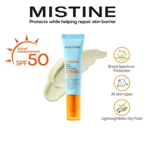 NEW【MISTINE OFFICAL】UV Restore Face Serum Sunscreen SPF 50/Skincare + sun protection in one,Soothes & strengthens skin barrier