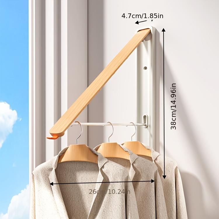 No drilling required [glue not included] / Drilling wall-mounted metal minimalist clothes drying rack; space aluminum foldable hidden blanket hanger; balcony bay window indoor hidden storage clothing organizer