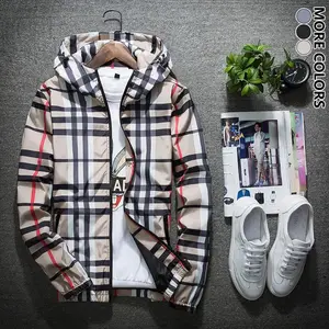 Men’s autumn fashion style plaid hooded jacket for spring/summer | Casual full-length jacket GARMENTARY
