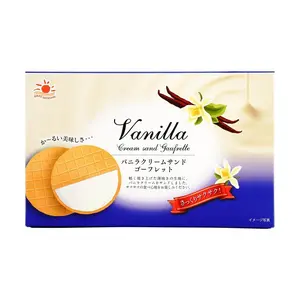NIKKO Sand Gaufrette French Cream Wafer Cookies - Vanilla Flavor, 10 Count (80g) - Light & Crispy Japanese Snack