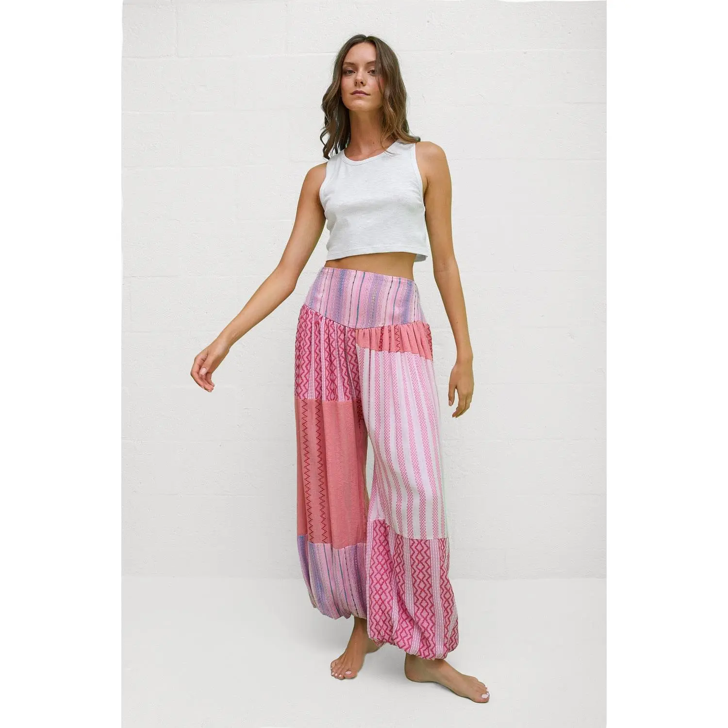 Patchwork Aladdin Pants