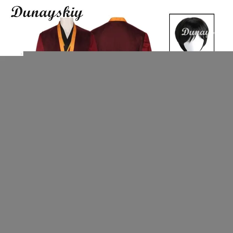 Handmade Avatar: The Last Airbender King’s Prince Zuko Cosplay Wear Custom Set - Multi-Size, Includes Wig, Customized Aang Cosplay Shoes for Halloween Party