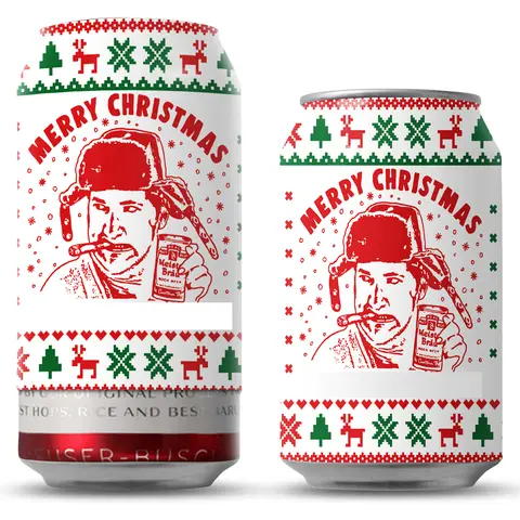 Christmas Beersy Silicone Can Cover Sleeve (GLOW) Drinkware Beverage