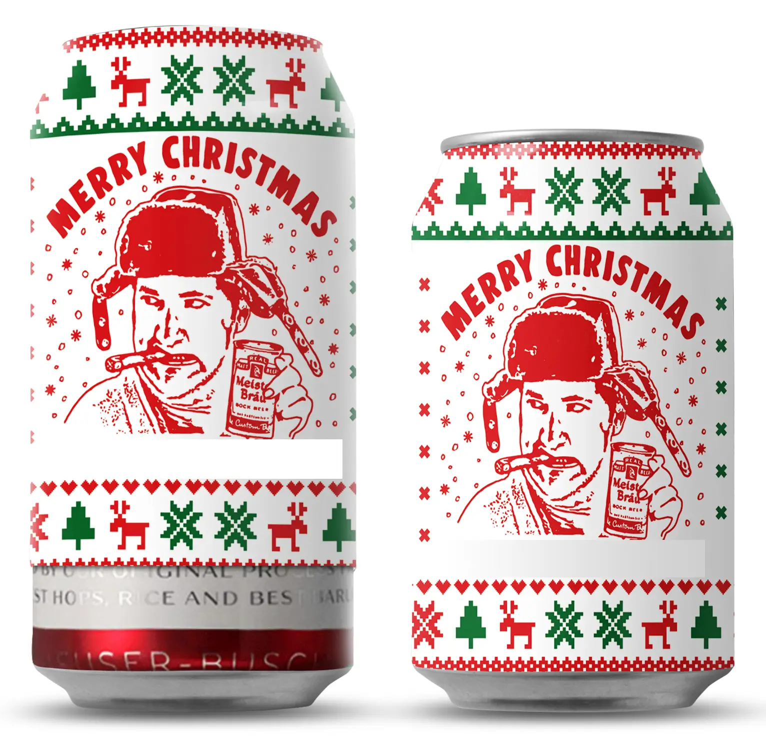 Christmas Beersy Silicone Can Cover Sleeve (GLOW) Drinkware Beverage