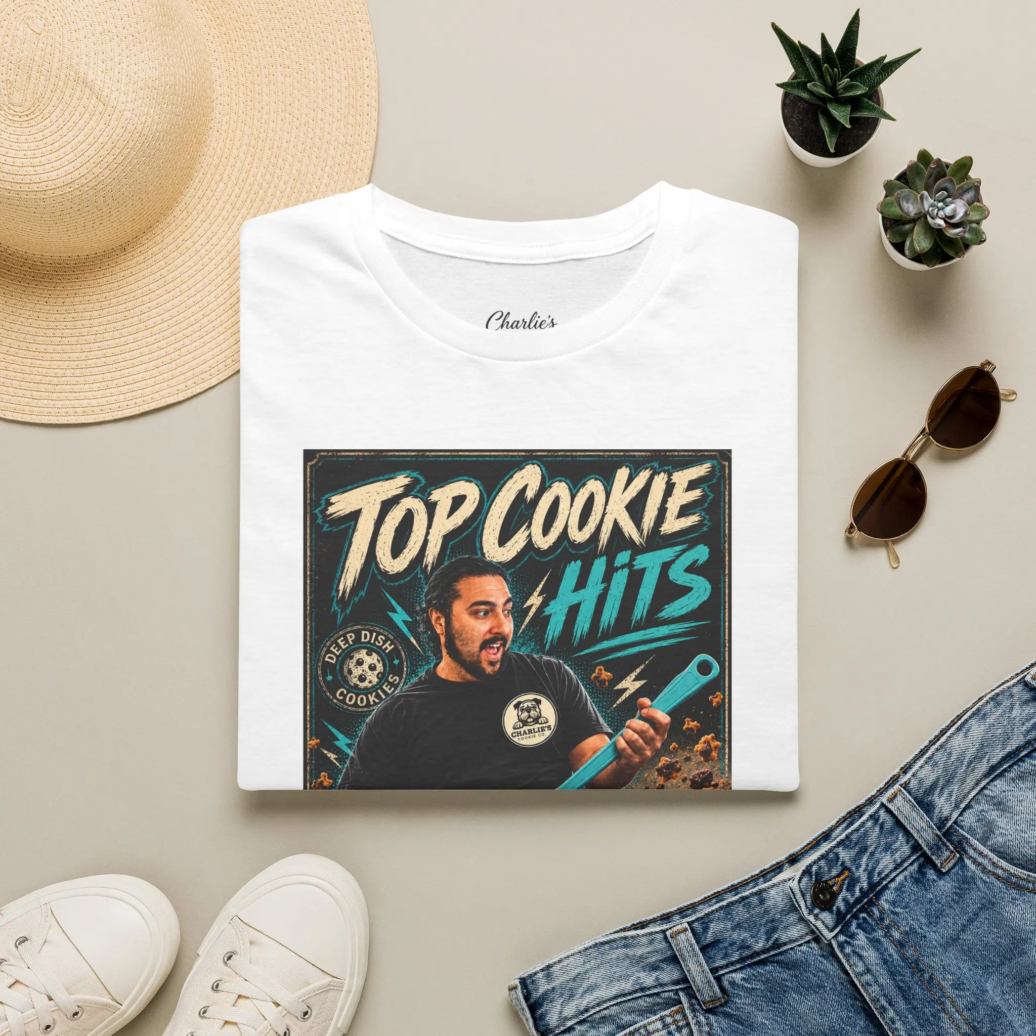 Top Cookie Hits T-Shirt | Retro Band Poster Style