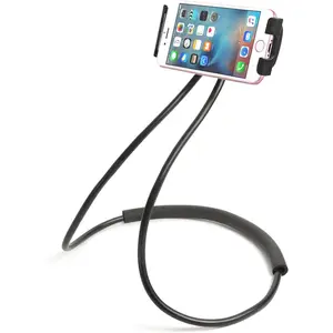 Universal  Mobile Phone Stand,Hanging on  Cell Phone Mount Holder, Lazy Cell Phone Holder (Black)