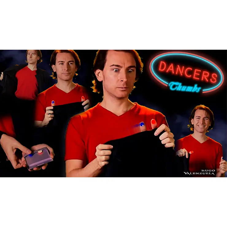 Hugo Valenzuela Dancers Thumbs Magic Trick - Interactive Thumb Dance Effect with Color Changing Feature & Online Instructions Included