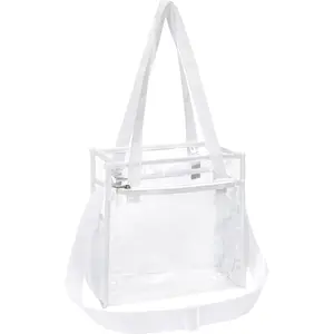 Clear Bag for Stadium Events 12x6x12 - Stadium Approved Clear Tote Bag for  Events  Day Concert and Work