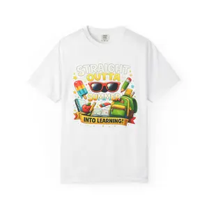Men's 'Coding' Vibe Round Neck Short Sleeve T-Shirt - Casual Relaxed Fit Top in Soft, Heavyweight Garment-Dyed 100% Cotton