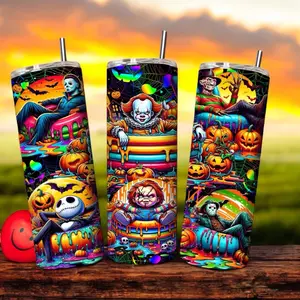 Chilln Halloween characters 20oz tumbler
