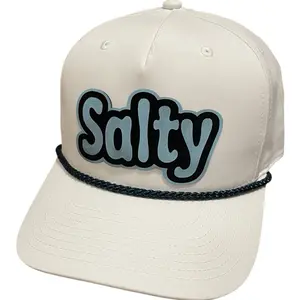Salty Leatherette Richardson Trucker Hat with Front Graphic and Adjustable Chain Strap