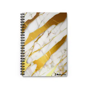 Marble Gold Spiral Notebook - Ruled Line