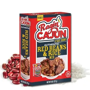 Ragin Cajun Red Beans and Rice 8oz - Easy, Authentic, and Delicious - No MSG Added - Seasoned for Authentic Flavor - Innovative and Delicious