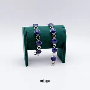 MINARA 950 Silver SODALITA Bracelet. Made of natural stone with an extension.