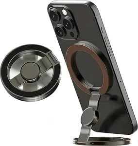 Phone Stand & Fidget Spinner Combo, Dual Magnetic Ring Stand, Fidget Toys Adults, Foldable, 360° Rotation, Desk Phone Stand, MagSafe Compatible, Stress Relief Accessory for Home/Office/Travel/Gym