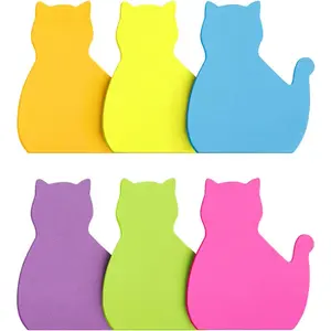 Shape Sticky Notes 6 Color Bright Colorful Sticky Pad 75 Sheets/Pad Self-Sticky Note Pads (6 Pads)