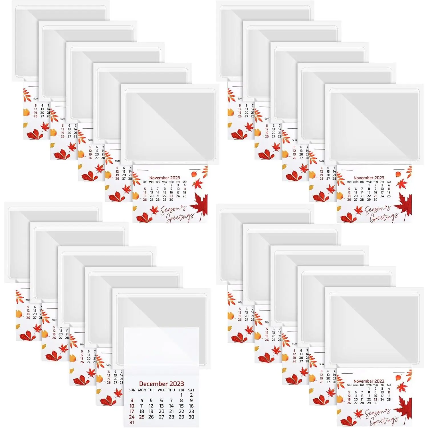 2025 Peel and Stick Calendar 2-in-1 Car Calendar Wall Calendar Sticker Decal with Blank Clear Pocket and Adhesive Backing for Business Cards Auto Car Truck Laptop Fridge(20 count)