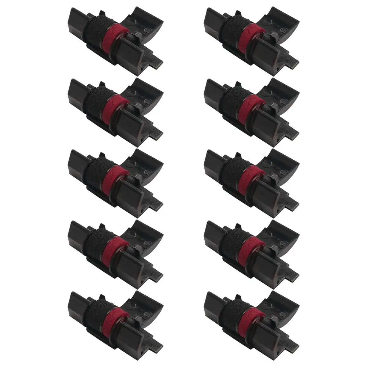 10-Pack Nylon IR-40T Calculator Ink Roller Printer Ribbons - Ultrasonic Weld, High Clarity, Precise Specs, Long Lasting - Compatible with Canon HR-100TM, HR-150TM, MP-12D, Texas, Victor Printers - Household Appliance Accessory, Flat, Rich Prints, Even Abs