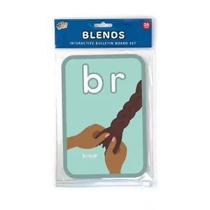 Blends Bulletin Board Set - XL Blends Cards for Consonant Blends Posters or Blends Spelling Activities