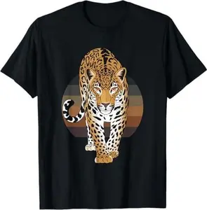 Leopard Portrait Animal Wildlife Art Big Cat T-Shirt