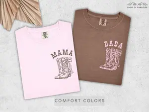Comfort Colors First Rodeo Birthday Party T-Shirt, Matching Family Shirt, Western 1st Rodeo Mama Daddy Outfit, Cowboy Cowgirl 1st Birthday Gift, Mother's Day Tee