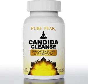 Candida Cleanse Gut & Colon Support Capsules (60 Count) - Natural Intestinal Detox for Men & Women - with Oregano Leaf, Wormwood, Black Walnut, Caprylic Acid