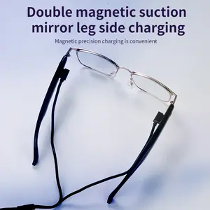 Smart Bluetooth glasses, GS06, metal frame, magnetic charging, smart color-changing lenses, dual channels, answering and calling, voice assistant, navigation, suitable for driving, cycling, games, travel, climbing, fishing, etc. Wearable