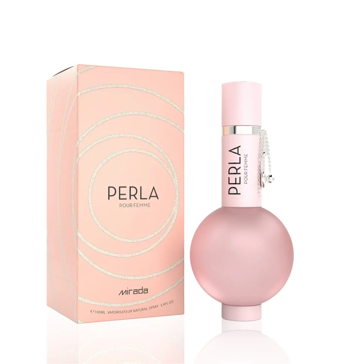 MIRADA Perla Pour Femme Eau de Parfum, Classy Floral Female Fragrance for Women with Notes of Jasmine, 100ml (3.4 fl.oz), Fragrance Perfumes, Edp Spray, Aluminum Free
