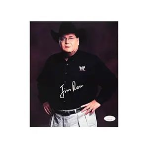 Jim Ross Signed 8x10 WWE Photo JSA