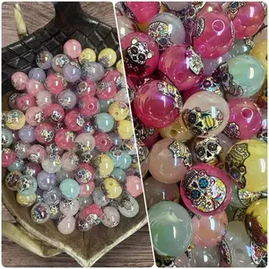 “Sugar Skull” acrylic Beads 16mm 10/$3.50