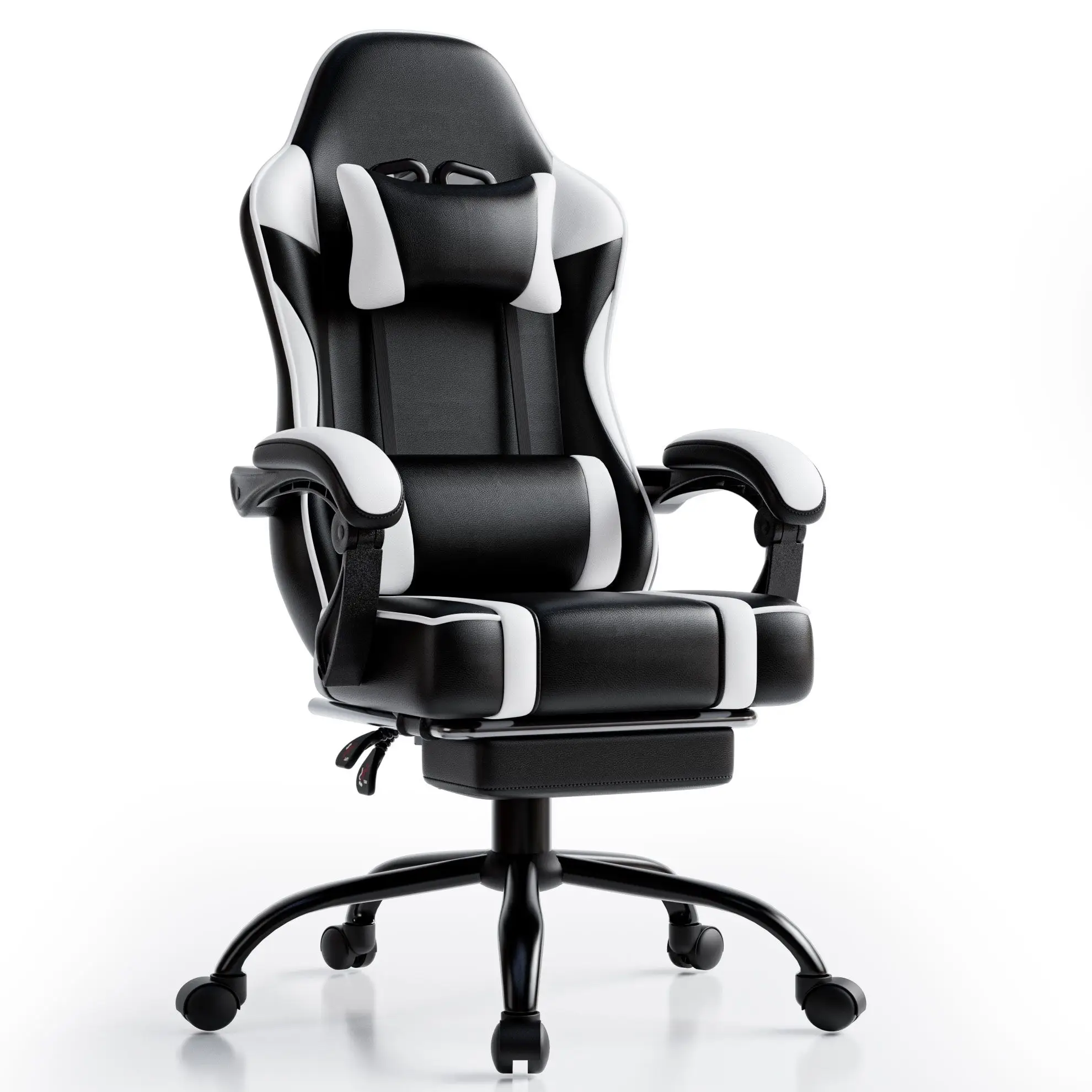 【Bellemave】Racing Video Backrest and Seat Height Recliner Gaming Office High Back Computer Ergonomic Adjustable Swivel Chair, Without footrest