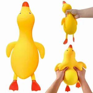 5 Below Jumbo Duck Squishy Toy - Squeeze Stretch Fidget Gadget, Unisex Collectibles for Adults, Oddly Satisfying Stress Relief Toy