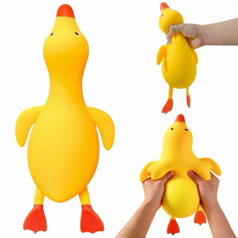 5 Below Jumbo Duck Squishy Toy - Squeeze Stretch Fidget Gadget, Unisex Collectibles for Adults, Oddly Satisfying Stress Relief Toy