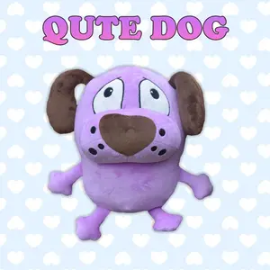 TreasuringU Purple Dog Plush Toys Cartoon Animals Fluffy Dolls Kawaii Dog Stuffes Toy Plushie Eggplant Dog Toy Christmas Gifts
