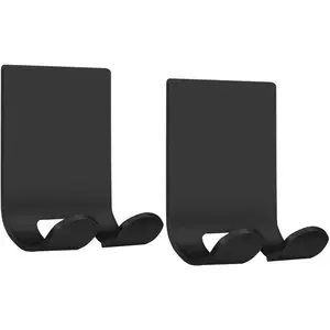 Self-Adhesive Razor Holder 2 Pack Heavy Duty Shaver Hook (Black)
