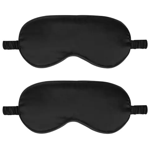 2-Pack Silk Sleep Mask, Elastic Eye Mask for Night Sleep, Travel, Naps, Comfortable Light-Blocking Design, Ideal for Restful Slumber, Sleeping Mask, Eye Covers for Sleeping, Eyemasks for Sleeping