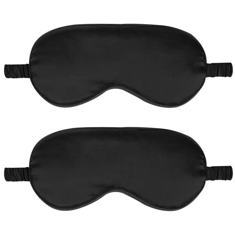 2-Pack Silk Sleep Mask, Elastic Eye Mask for Night Sleep, Travel, Naps, Comfortable Light-Blocking Design, Ideal for Restful Slumber, Sleeping Mask, Eye Covers for Sleeping, Eyemasks for Sleeping
