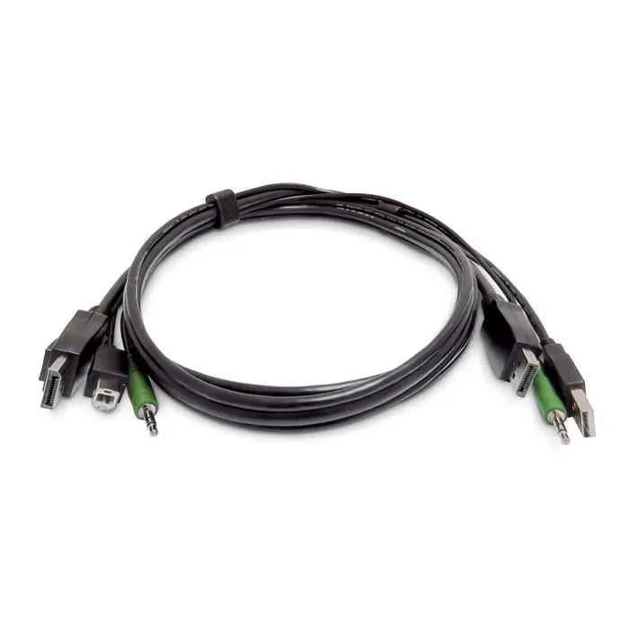 Startech SK2DPMMKVM10-TAA 10 ft 3.5 mm USB 2.0 Dual-DisplayPort KVM Cable - Black Computer Accessory, Linux/Windows Compatible, Reduces Cable Count, Simplifies Setup, Accessories