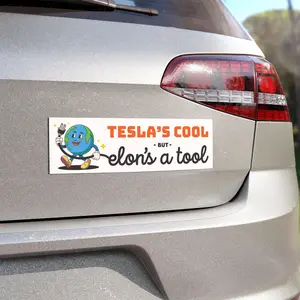 Tesla's Cool Elon's A Tool Bumper Magnet 4nti Elon Bumper Magnet 4nti Elon Tesla Club Car Bumper Magnet