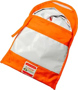 NeatNik Infant Orange High Chair Cover & Placemat - 12"x12"x2.5", Portable, with Dry-Erase Crayons, Carry Case, Wipes Pocket