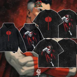 [Shibuya] Limited Edition Nolan Grayson Omni-Man Invincible War Superhero Comics Edition Double Print Lightweight Acid Washed Tee Hoodie Sweater Graphic Design Top Cotton Streetwear Comic T-Shirt Clothes Menswear Womenswear
