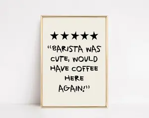[UNFRAMED POSTER] coffee wall art  coffee bar print coffee poster  barista rating print  coffee lover gift  kitchen print  kikiandnim digital art