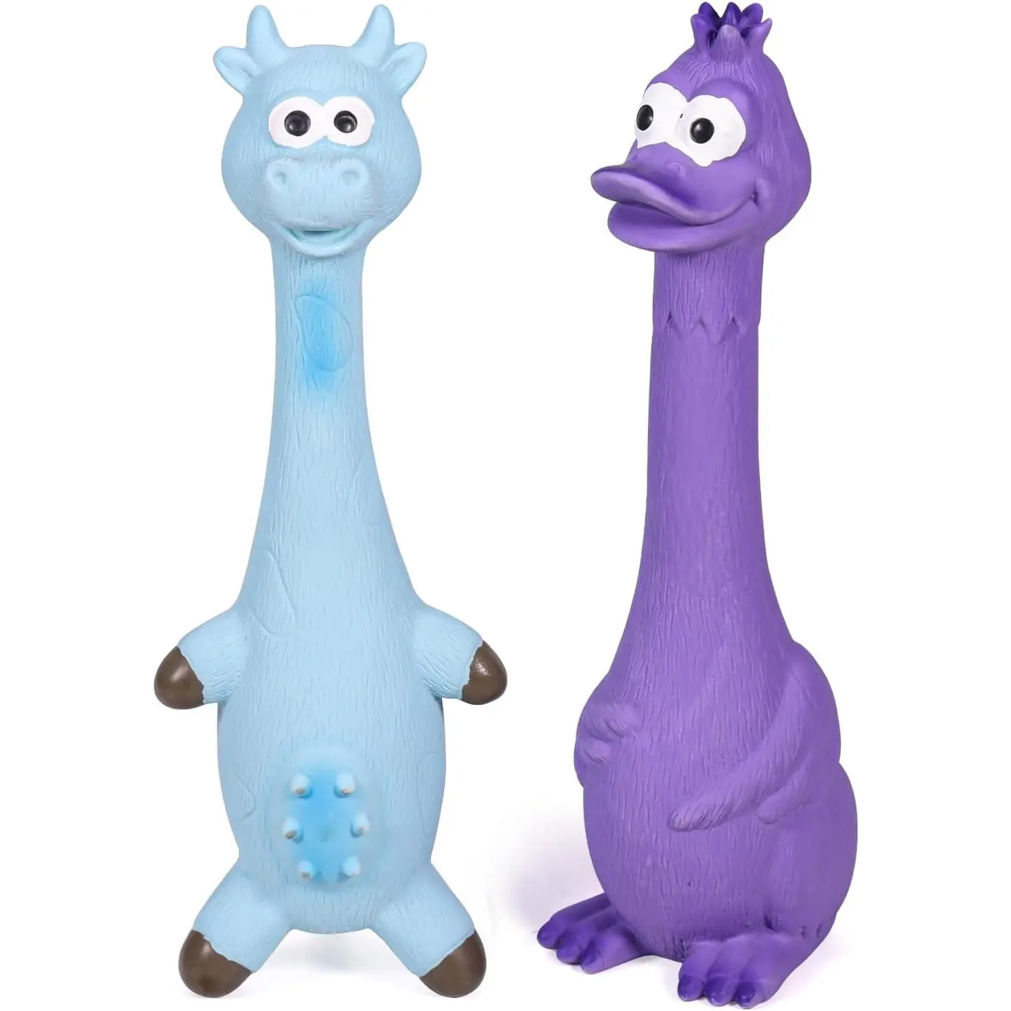 Squeaky Dog Toys, [2 Pack] Squawking Latex Toy with Interactive Squeaker, Squeak Rubber Duck Chicken for Medium Small Dogs