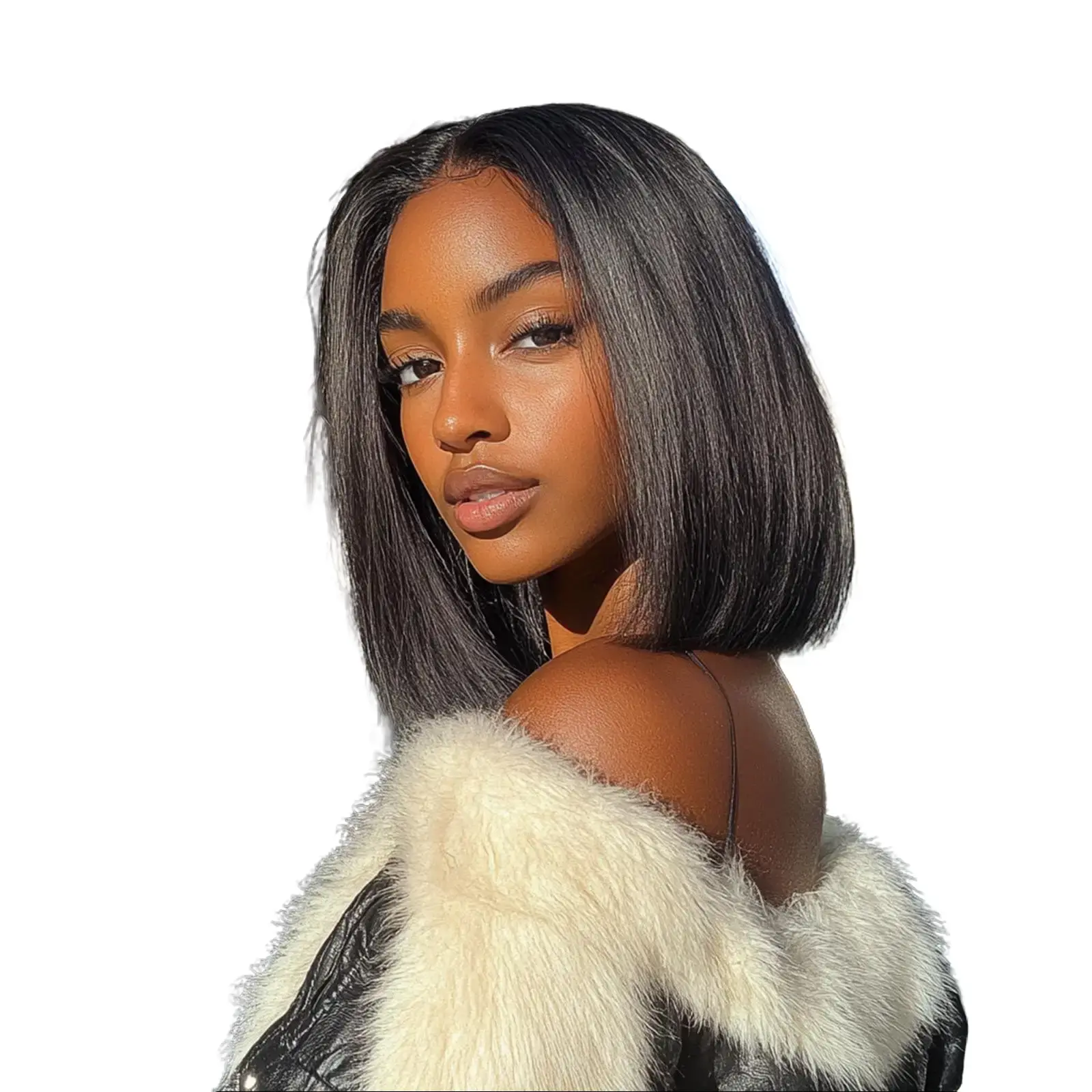 Glueless Straight Bob Wig Human Hair HD Lace 8 Inch 200% Density Natural Hairline Beginner Friendly Wear & Go Wig for Daily Use Black Woman Customize lace front wig US Shipping USA Stock
