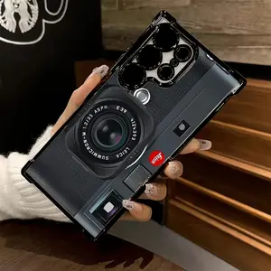 Retro Camera Phone Case Compatible with Samsung S25 S24 S23 S22 S21 FE Ultra Plus Edge 4G 5G, Shockproof Transparent Soft Back Cover Suitable for Gifts in All Four Seasons.