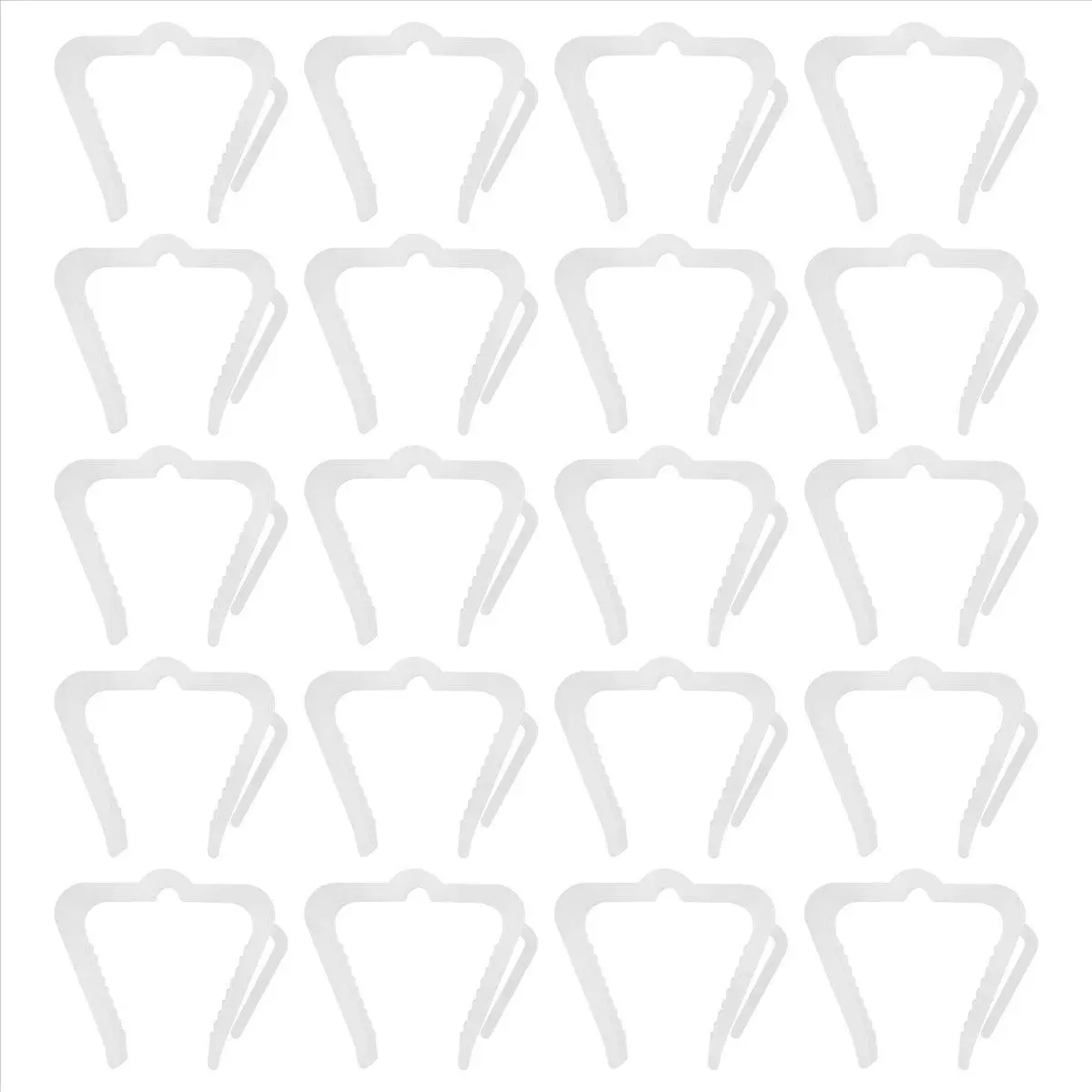 50 Pcs Plastic Christmas Light Hanger Hooks - 1.625 in Weatherproof Clips for Fascia Boards, Smooth Slide Design, Paint-Safe for Outdoor Holiday Decoration