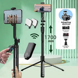 New Tripod Foldable Stand For Gopro Action Cameras Smartphones Balance Steady Shooting Live 1.7M Wireless Selfie Stick