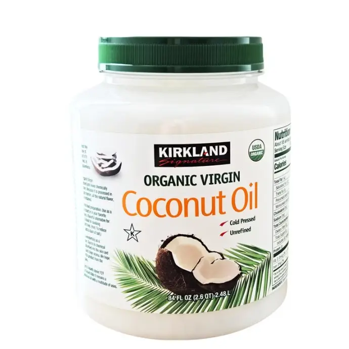 Kirkland Signature Organic Virgin Coconut Oil 84 fl oz Natural Flavor Healthy Cooking Baking Moisturizer