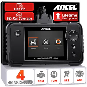 ANCEL FX2000 Automotive OBD2 Scanner, Engine ABS SRS Transmission Diagnostic Tool, Check Engine Code Reader for All Cars, Lifetime Free Upgrade